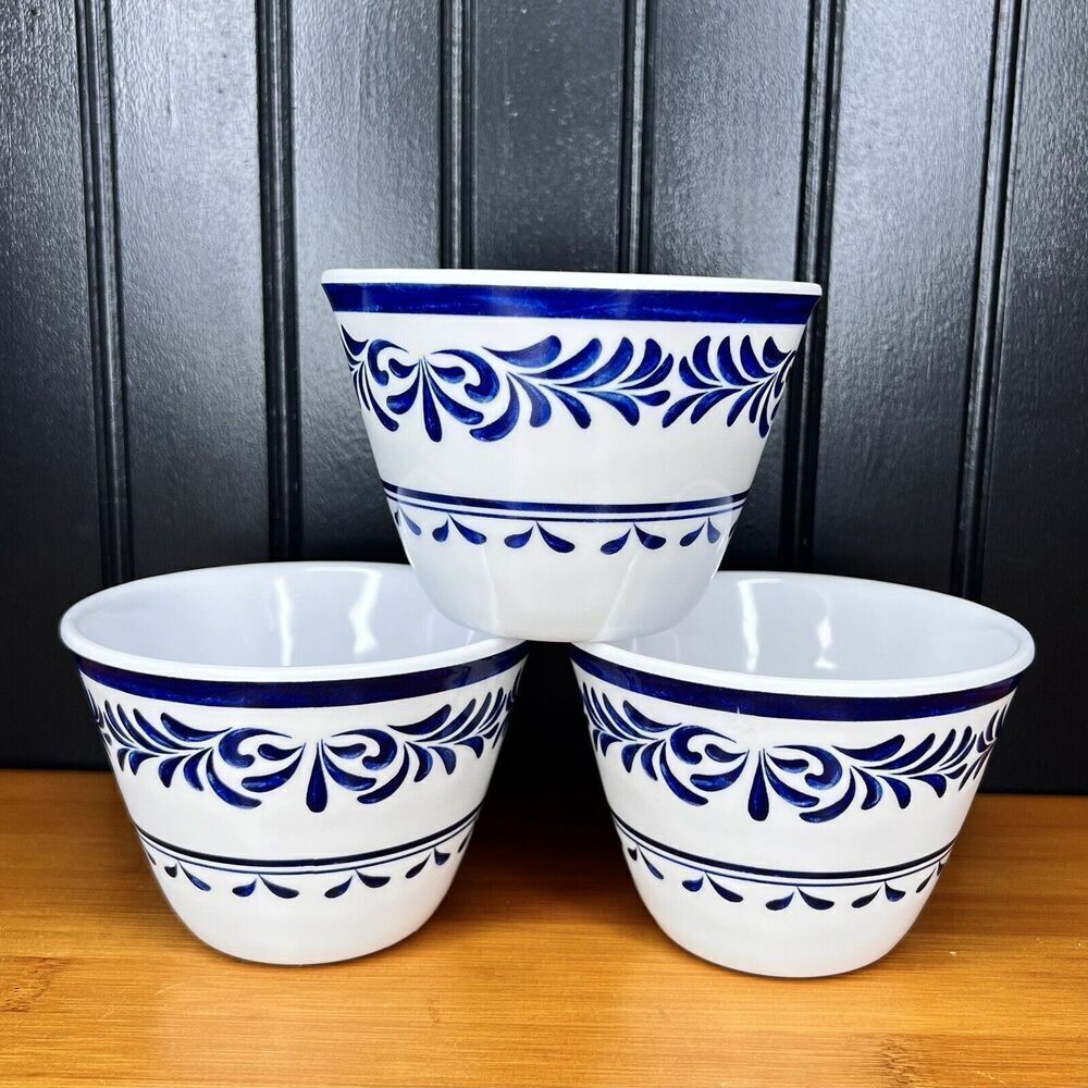 3 Sanibel Outdoor Collection Melamine Berries Ice Cream All Purpose Bowls 4”